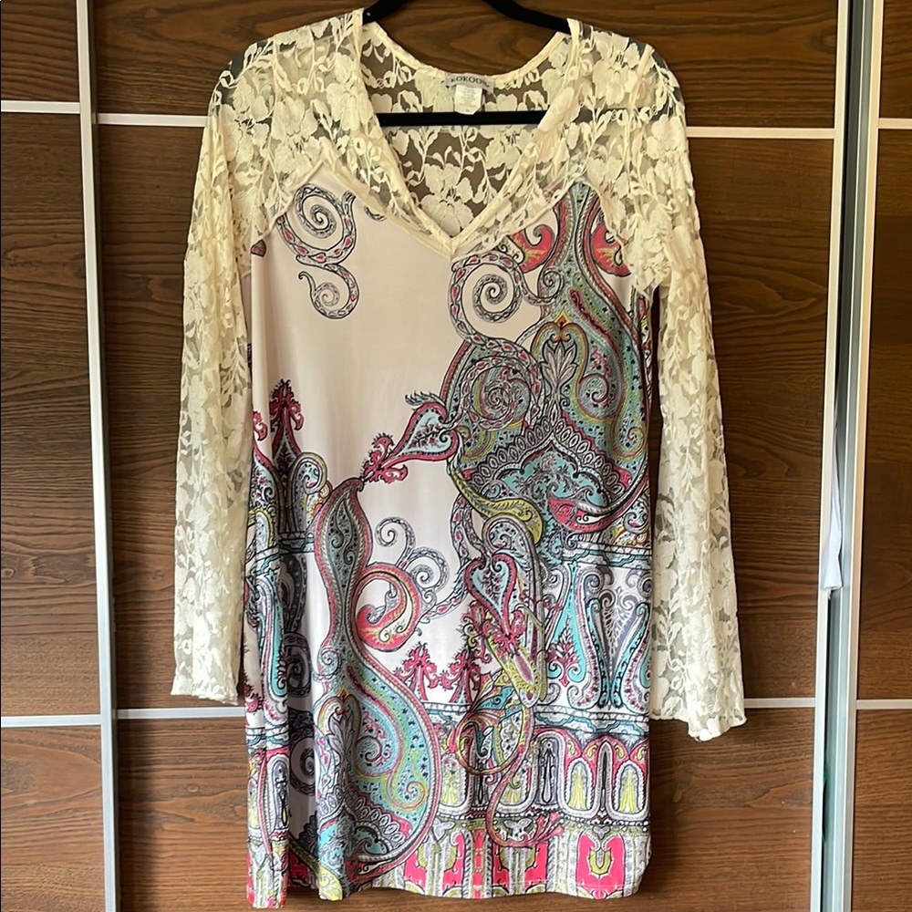 Kokoon Lace and Paisley Women's Dress